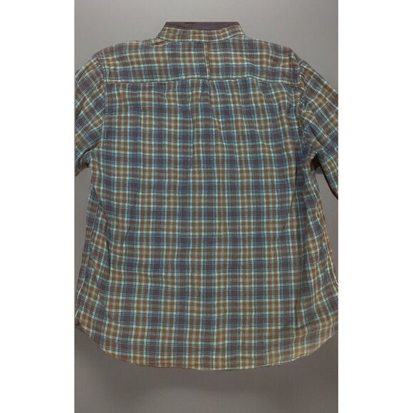 Carbon 2 Cobolt Men's Plaid Blue Brown Shirt‎ Large - Picture 2 of 7